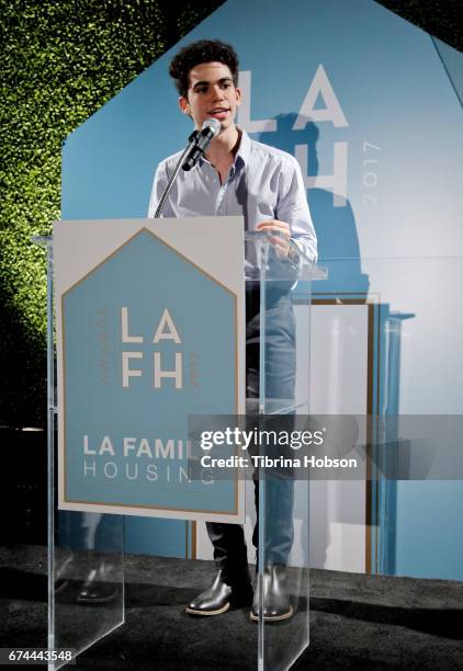 Cameron Boyce attends the LA Family Housing 2017 Awards at The Lot on April 27, 2017 in West Hollywood, California.