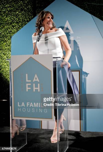 Stephanie Klasky-Gamer attends the LA Family Housing 2017 Awards at The Lot on April 27, 2017 in West Hollywood, California.