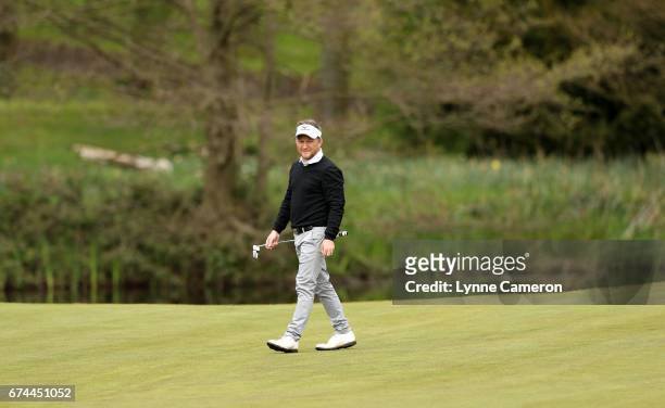Mark Sparrow of Halfpenny Green Golf Club during the PGA Professional Championship Midland Qualifier at Little Aston Golf Club on April 28, 2017 in...