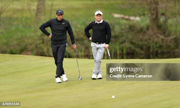 Mark Sparrow of Halfpenny Green Golf Club during the PGA Professional Championship Midland Qualifier at Little Aston Golf Club on April 28, 2017 in...