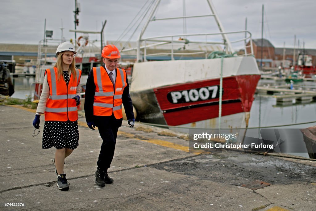 John McDonnell Visits Fleetwood Fishing Port To Highlight Labour's Plan For A Regional Investment Bank