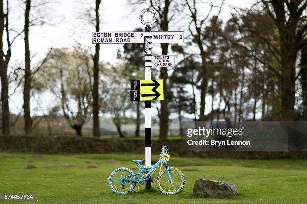 The village of Goathland prepares for the arrival of stage one of the 2017 Tour de Yorkshire on April 28, 2017 in Goathland, England.