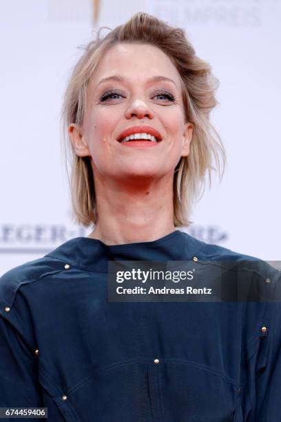 Actress Heike Makatsch attends the Lola - German Film Award red carpet at Messe Berlin on April 28, 2017 in Berlin, Germany.