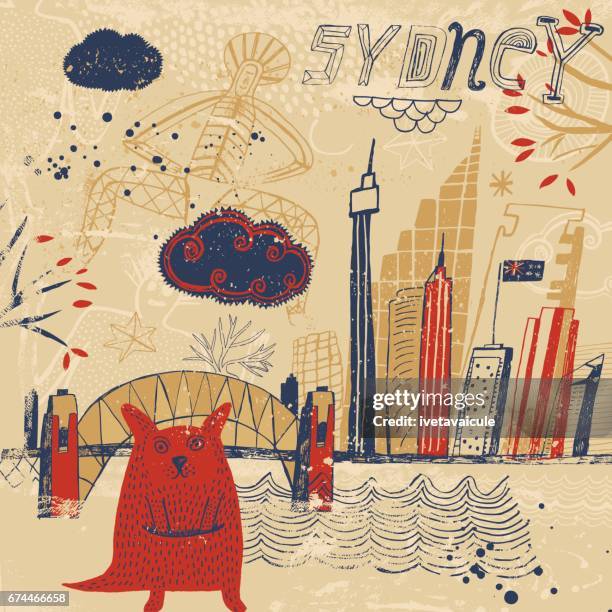 sydney in australia - sydney stock illustrations