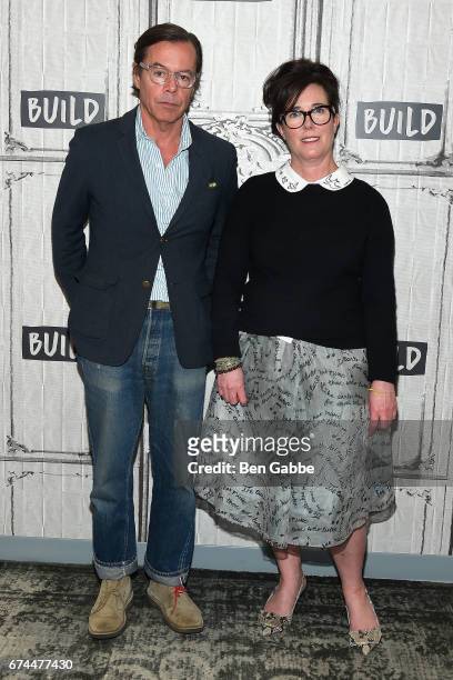 Designers Andy Spade and Kate Spade attend the Build Series at Build Studio on April 28, 2017 in New York City.