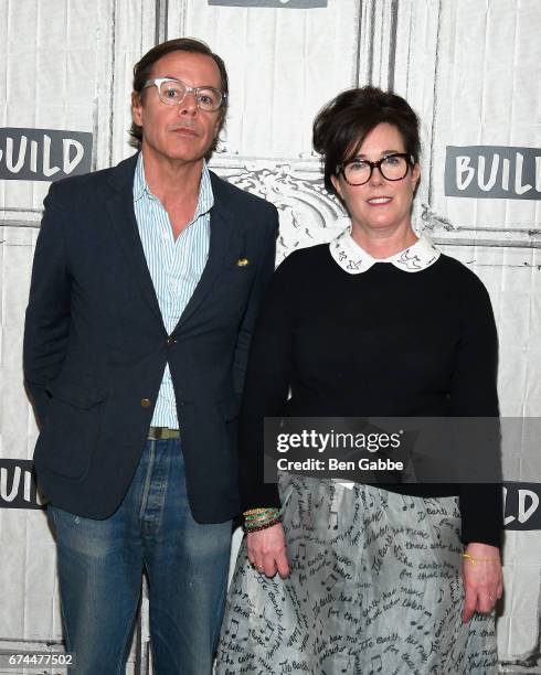 Designers Andy Spade and Kate Spade attend the Build Series at Build Studio on April 28, 2017 in New York City.