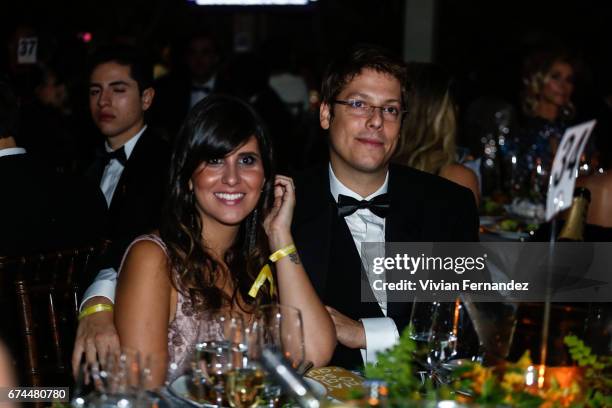 Nataly Mega and Fabio Porchat attends 2016 amfAR Inspiration Gala on April 27, 2017 in Sao Paulo, Brazil.