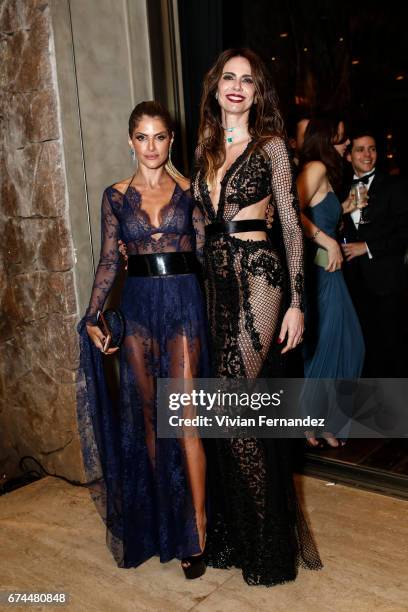 Carolina Magalhaes and Luciana Gimenez attend the 7th Annual amfAR Inspiration Gala on April 27, 2017 in Sao Paulo, Brazil.