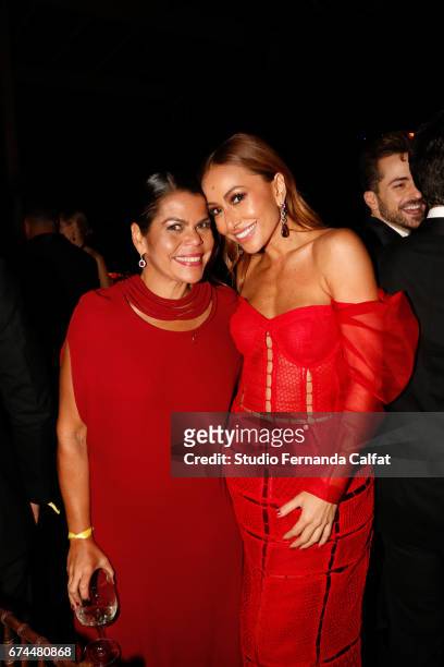 Daniela Falcao and Sabrina Sato attend the 7th Annual amfAR Inspiration Gala on April 27, 2017 in Sao Paulo, Brazil.