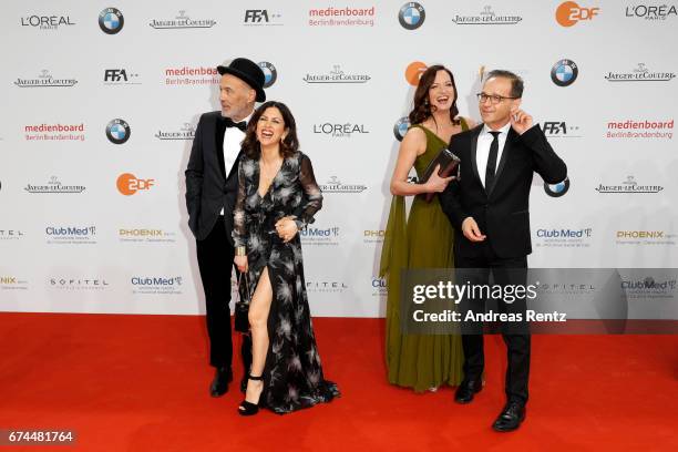 Heiner Lauterbach, Viktoria Lauterbach, Natalia Woerner and Heiko Maas attend the Lola - German Film Award red carpet at Messe Berlin on April 28,...