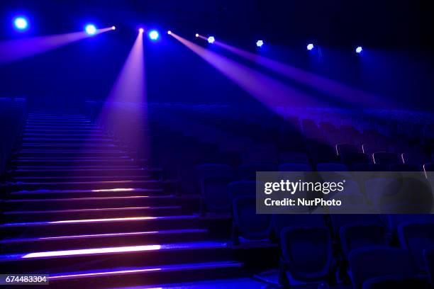 Stage for the Eurovision Song Contest 2017 is seen at the International Exhibition Centre in Kyiv, Ukraine, April 28, 2017.