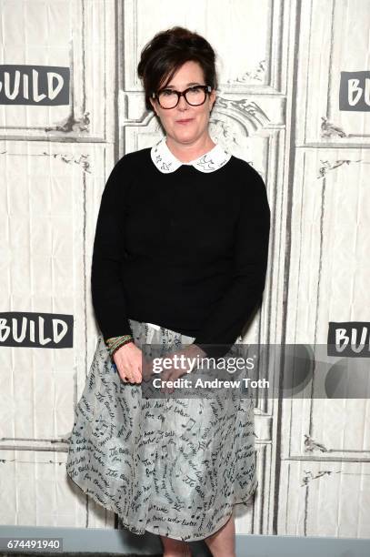 Designer Kate Spade attends AOL Build Series to discuss her latest project Frances Valentine at Build Studio on April 28, 2017 in New York City.