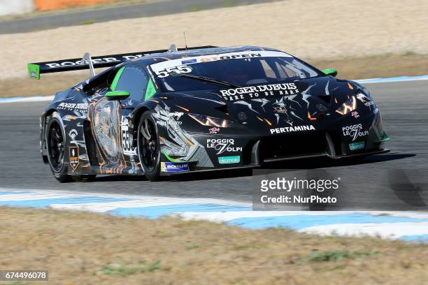 Lamborghini Huracan GT3 of FFF Racing Team by ACM driven by Hiroshi Hamaguchi and Vitantonio Liuzzi during free practice of International GT Open, at...