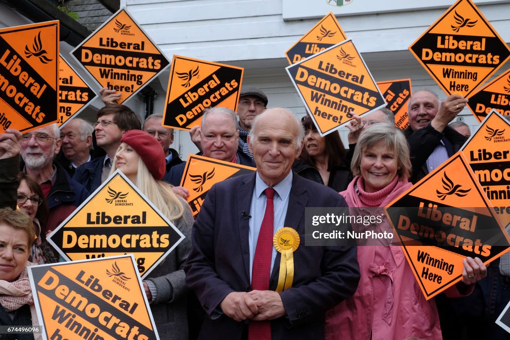 Liberal Democrats Press Event In Twickenham