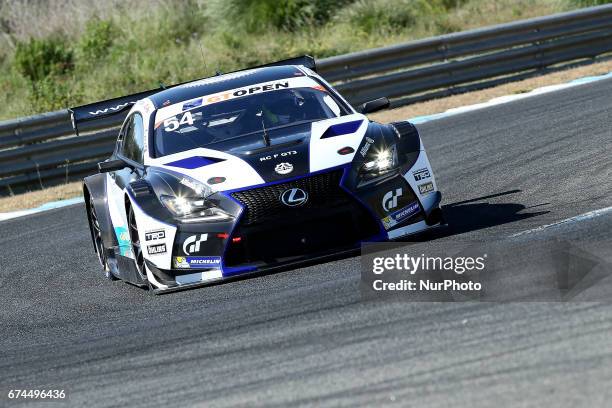 Lexus RC-F GT3 of Emil Frey Lexus Racing driven by Albert Costa and Philipp Frommenwiler during free practice of International GT Open, at the...