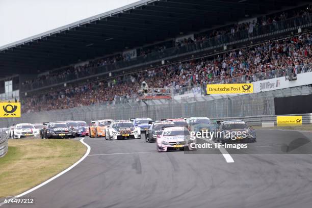 Lucas Auer and Marco Wittmann and Bruno Spengler and Edoardo Mortara and Augusto Farfus , Tom Blomqvist drives during the race of the DTM 2016 German...