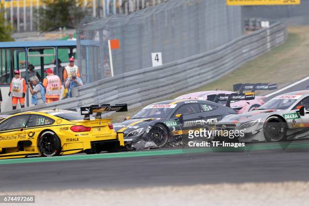 Lucas Auer and Marco Wittmann and Bruno Spengler and Edoardo Mortara and Augusto Farfus , Tom Blomqvist and Unfall zwischen Timo Glock , and Paul Di...