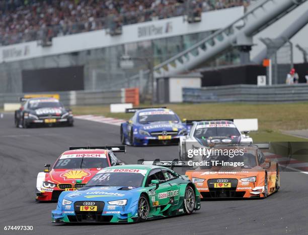 Edoardo Mortara drives during the race of the DTM 2016 German Touring Car Championship at Nuerburgring on Septembmber 10, 2016 in Nuerburg, Germany.