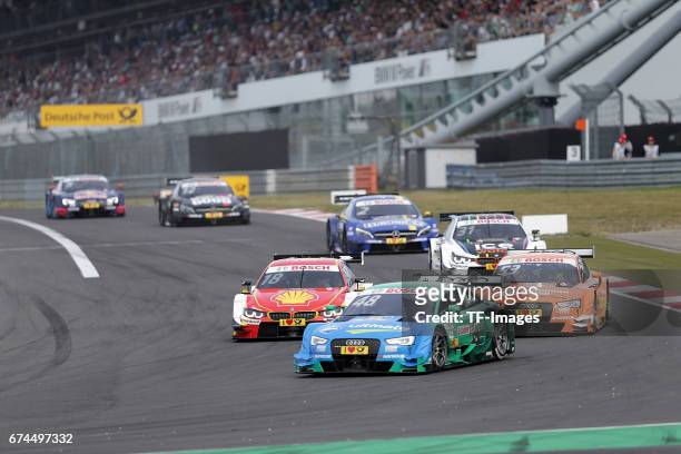 Lucas Auer and Marco Wittmann and Bruno Spengler and Edoardo Mortara and Augusto Farfus , Tom Blomqvist drives during the race of the DTM 2016 German...