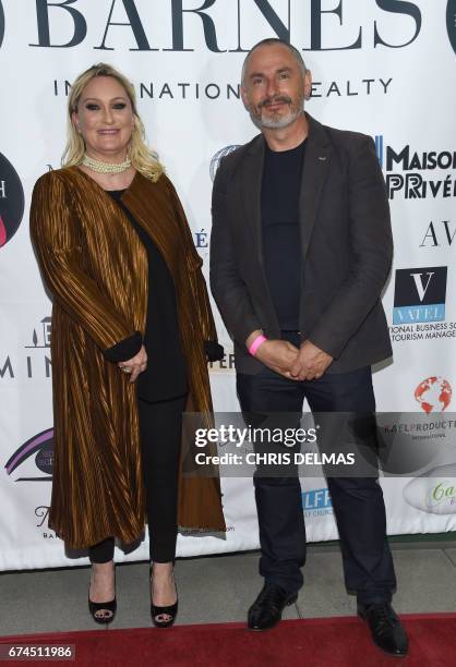 Splash PR CEO Claire Arnaud-Aubour and Colcoa executive Producer And Artistic Director Francois Truffart attend the Barnes Los Angeles after-party at...