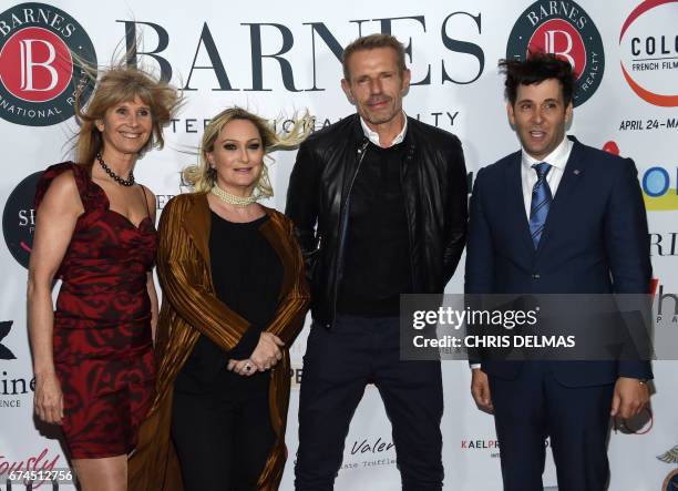 Anne Laurrain Bahi, Claire Arnaud-Aubour, Lambert Wilson and Daniel Azouri attend the Barnes Los Angeles after-party at COLCOA "A Week Of French Film...