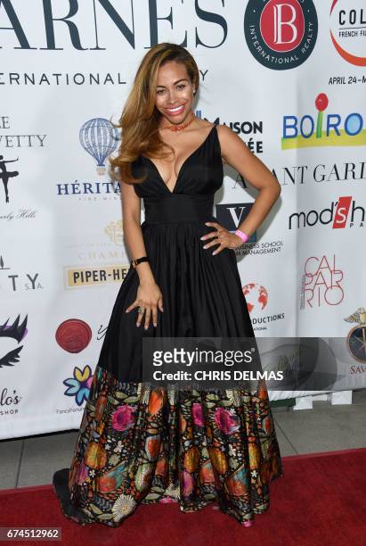Singer Charia attends the Barnes Los Angeles after-party at COLCOA "A Week Of French Film Premieres In Hollywood" on April 27 in Beverly Hills,...