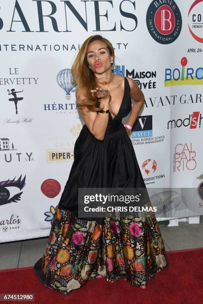 Singer Charia attends the Barnes Los Angeles after-party at COLCOA "A Week Of French Film Premieres In Hollywood" on April 27 in Beverly Hills,...