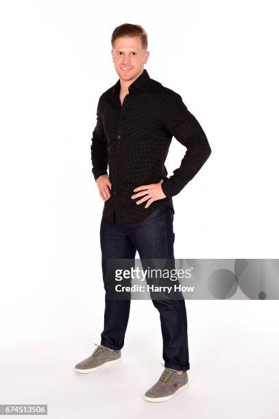 Skeleton racer John Daly poses for a portrait during the Team USA PyeongChang 2018 Winter Olympics portraits on April 28, 2017 in West Hollywood,...