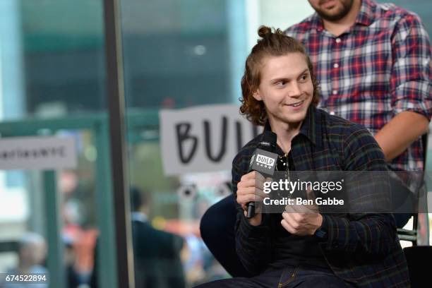 Actor Evan Peters attends the Build Series to disucss the new film "Dabka" at Build Studio on April 28, 2017 in New York City.