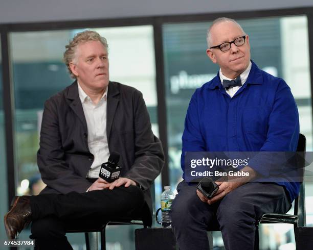 Producer Scott Macaulay and screenwriter James Schamus attend the Build Series to discuss the film "Casting JonBenet" at Build Studio on April 28,...