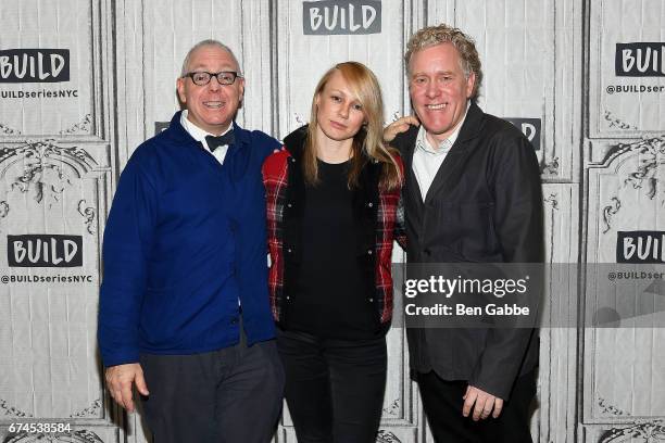 Screenwriter James Schamus, screenwriter Kitty Green and producer Scott Macaulay attend the Build Series to discuss the film "Casting JonBenet" at...