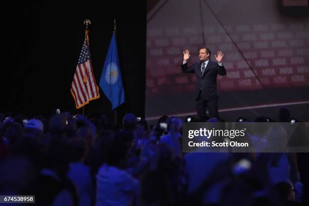 Senator Ted Cruz speaks at the NRA-ILA's Leadership Forum at the 146th NRA Annual Meetings & Exhibits on April 28, 2017 in Atlanta, Georgia. The...