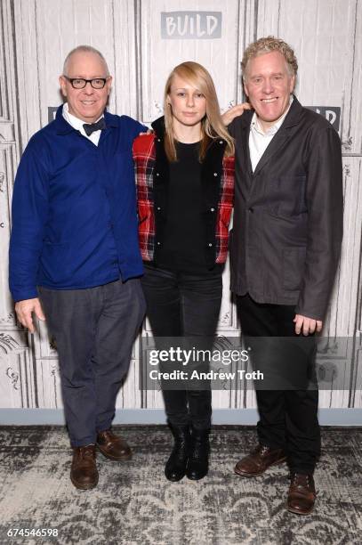 Screenwriter James Schamus, screenwriter Kitty Green and producer Scott Macaulay attend the Build Series to discuss the film 'Casting JonBenet' at...