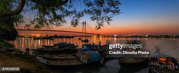 vidyasagar setu, kolkata, west bengal, india, asia - kolkata bridge stock pictures, royalty-free photos & images