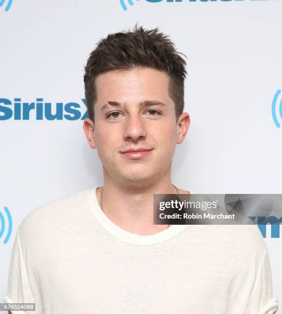 Charlie Puth visits at SiriusXM Studios on April 28, 2017 in New York City.