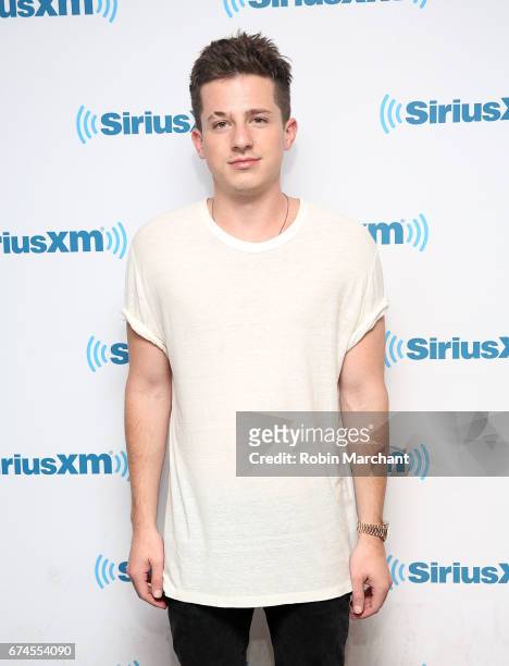 Charlie Puth visits at SiriusXM Studios on April 28, 2017 in New York City.