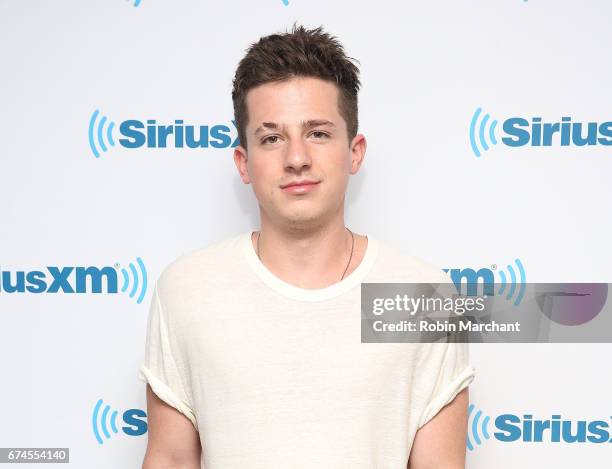 Charlie Puth visits at SiriusXM Studios on April 28, 2017 in New York City.