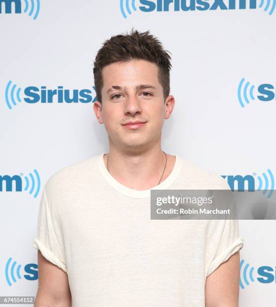 Charlie Puth visits at SiriusXM Studios on April 28, 2017 in New York City.