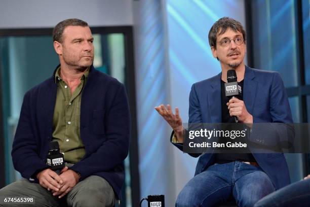 Actor Liev Schreiber and director Philippe Falardeau attend the Build Series to discuss the new film 'Chuck' at Build Studio on April 28, 2017 in New...
