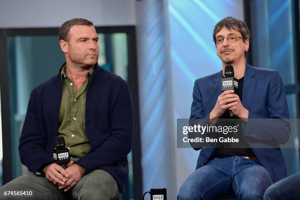 Actor Liev Schreiber and director Philippe Falardeau attend the Build Series to discuss the new film 'Chuck' at Build Studio on April 28, 2017 in New...
