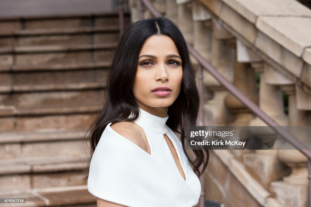 Freida Actress Freida Pinto is photographed for Los Angeles Times on January ...