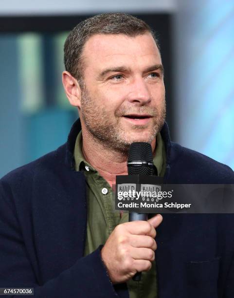 Actor, writer and producer Liev Schreiber speaks on stage at Build Series Presents Liev Schreiber, Philippe Falardeau and Chuck Wepner Discussing...