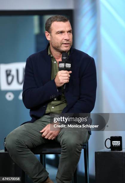 Actor, writer and producer Liev Schreiber speaks on stage at Build Series Presents Liev Schreiber, Philippe Falardeau and Chuck Wepner Discussing...