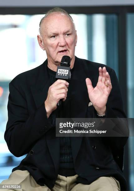 Former professional boxer Chuck Wepner speaks on stage at Build Series Presents Liev Schreiber, Philippe Falardeau and Chuck Wepner Discussing...