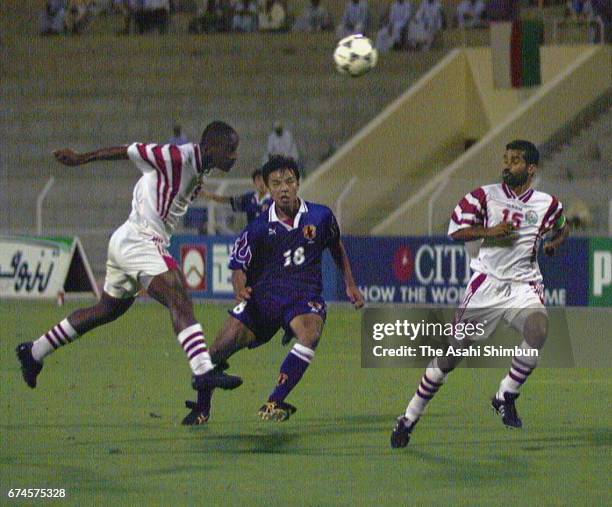 Shoji Jo of Japan in action during the FIFA World Cup Asian Qualifier first round Group 4 match between Oman and Japan at Sultan Qaboos Sports...