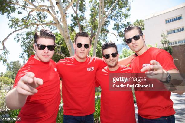 Jersey Boys Matthew Dailey, Cory Jeacoma, Mark Ballas and Keith Hines perform at the Center Theatre Group Presents Broadway At Grand Park at Los...