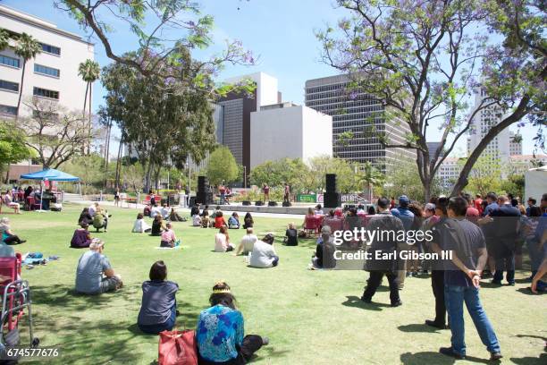 Environmental Photo from the Center Theatre Group Presents Broadway At Grand Park at Los Angeles Grand Park on April 28, 2017 in Los Angeles,...