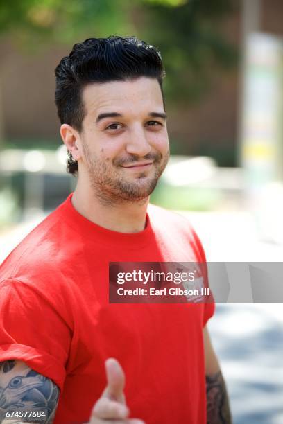 Mark Ballas poses for a photo at the Center Theatre Group Presents Broadway At Grand Park at Los Angeles Grand Park on April 28, 2017 in Los Angeles,...