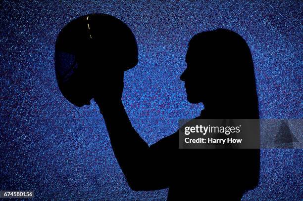 Skeleton racer Annie O'Shea poses for a portrait during the Team USA PyeongChang 2018 Winter Olympics portraits on April 28, 2017 in West Hollywood,...