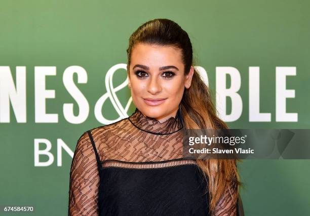 Actress/singer Lea Michele signs copies of her new album "Places" at Barnes & Noble, 5th Avenue on April 28, 2017 in New York City.